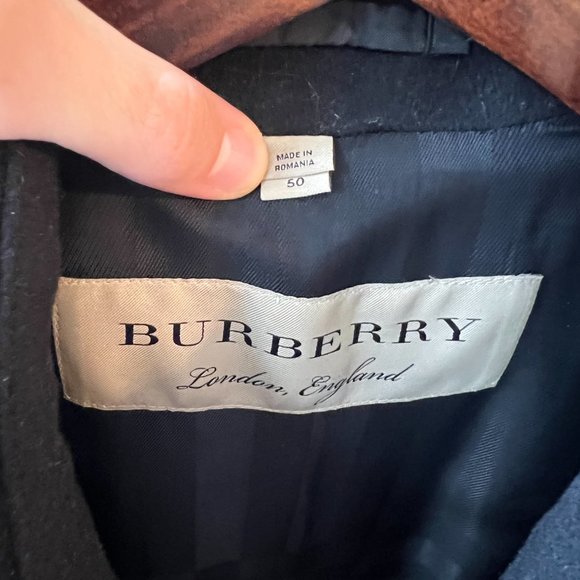 Burberry Wool Cashmere Trench Coat Black 50UK 50IT 40US - Picture 6 of 7
